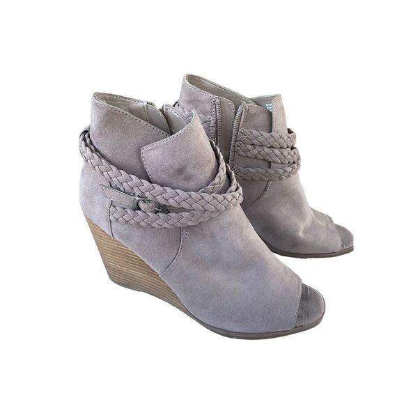 Madden Girl size 8.5 womens wedge ankle bootie tan suede - Picture 5 of 5